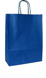 ANKA 23 Papírová taška 23 × 10 × 32 cm, kroucená držadla, modrá - taška s vlastním potiskem