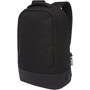 Bezpečnostní batoh z RPET, černý - tašky s vlastním potiskem