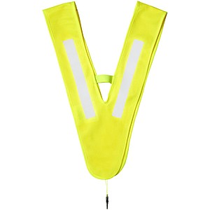 Bezpečnostní vesta ve tvaru V pro děti, fluorescenční žlutá - reflexní vesta s potiskem