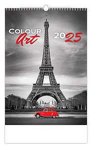 Colour Art 2025, nástěnný kalendář, prodloužená záda - reklamní kalendáře