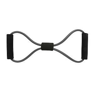 Cvičící pás ve tvaru osmy pro fitness, šedá - reklamní předměty