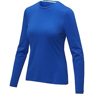 Dámské tričko s dlouhým rukávem Elevate PONOKA, modré, vel. XXL - dámská trička s vlastním potiskem
