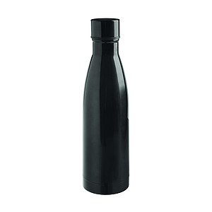 Dvoustěnná láhev na pití se šroubovacím víčkem, 500ml, černá - reklamní předměty