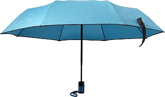FELICIDAD Skládací automatický deštník, světle modrý - reklamní deštníky