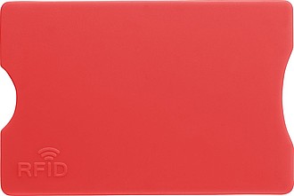 FIDORA Obal na platební kartu s RFID ochranou, červený - reklamní předměty
