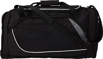 GERIT Sportovní taška na zip s velkým úložným prostorem, černá - tašky s potiskem