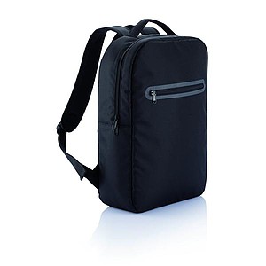 Jednoduchý batoh s přihrádkou na tablet, černá - reklamní předměty