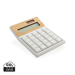 Kalkulačka s bambusovým povrchem - reklamní předměty
