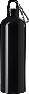 KELOTA Hliníková láhev na vodu s karabinou, 750 ml, černá - reklamní předměty