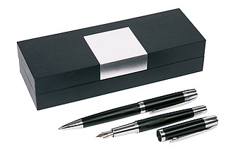 Kovové pero a propiska v obdélníkovém pouzdře - reklamní předměty