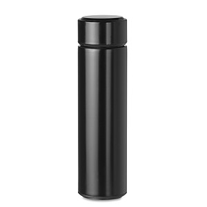 Láhev s teploměrem, 450ml, černá - reklamní předměty