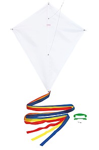 létající drak z polyesteru, bílá - reklamní předměty