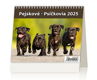 Minimax Pejskové 2024, stolní kalendář - reklamní kalendáře