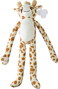 OBJÍMÁNEK Plyšová žirafa se suchým zipem na tlapkách - reklamní předměty