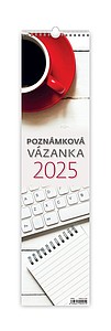 Poznámková vázanka 2025, nástěnný kalendář, prodloužená záda - reklamní kalendáře