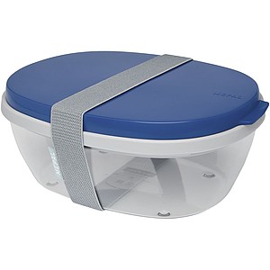 Průhledný lunchbox, 1300ml, modré víko - reklamní předměty
