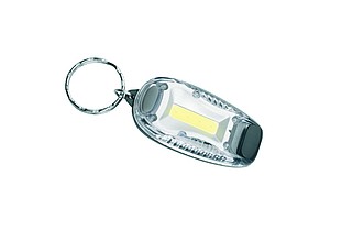 SCHWARZWOLF POSO Mini světlo s klipem a řetízkem na klíče, černá - reklamní předměty