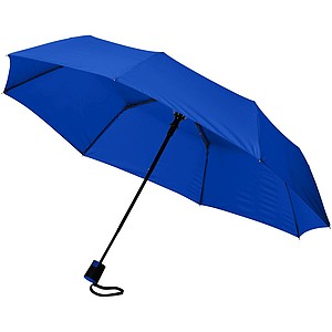 Skládací deštník s barevným držadlem, rozměr: 28 x O 97 cm, královská modrá - reklamní deštníky