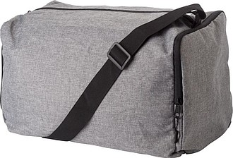 Skládací sportovní taška, 300D polyester, šedá - tašky s potiskem
