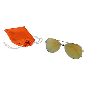 Sluneční brýle s tmavě tónovanými skly, oranžová - reklamní předměty