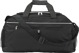 Sportovní taška s přední kapsou na zip, černá - tašky s potiskem