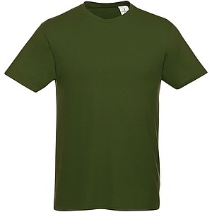 Tričko Heros s krátkým rukávem, unisex, vojenská zelená světlá, XS - firemní trička s potiskem