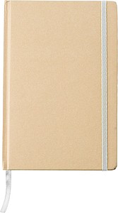 XENIO Linkovaný zápisník A5 s kartonovými deskami, 160 stran, bílá - reklamní zápisník