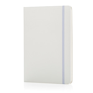 Základní poznámkový blok A5 s pevnými deskami, bílá - reklamní zápisník