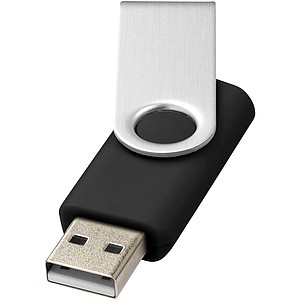 Základní USB Rotate, 2GB, stříbrná/černá - reklamní předměty